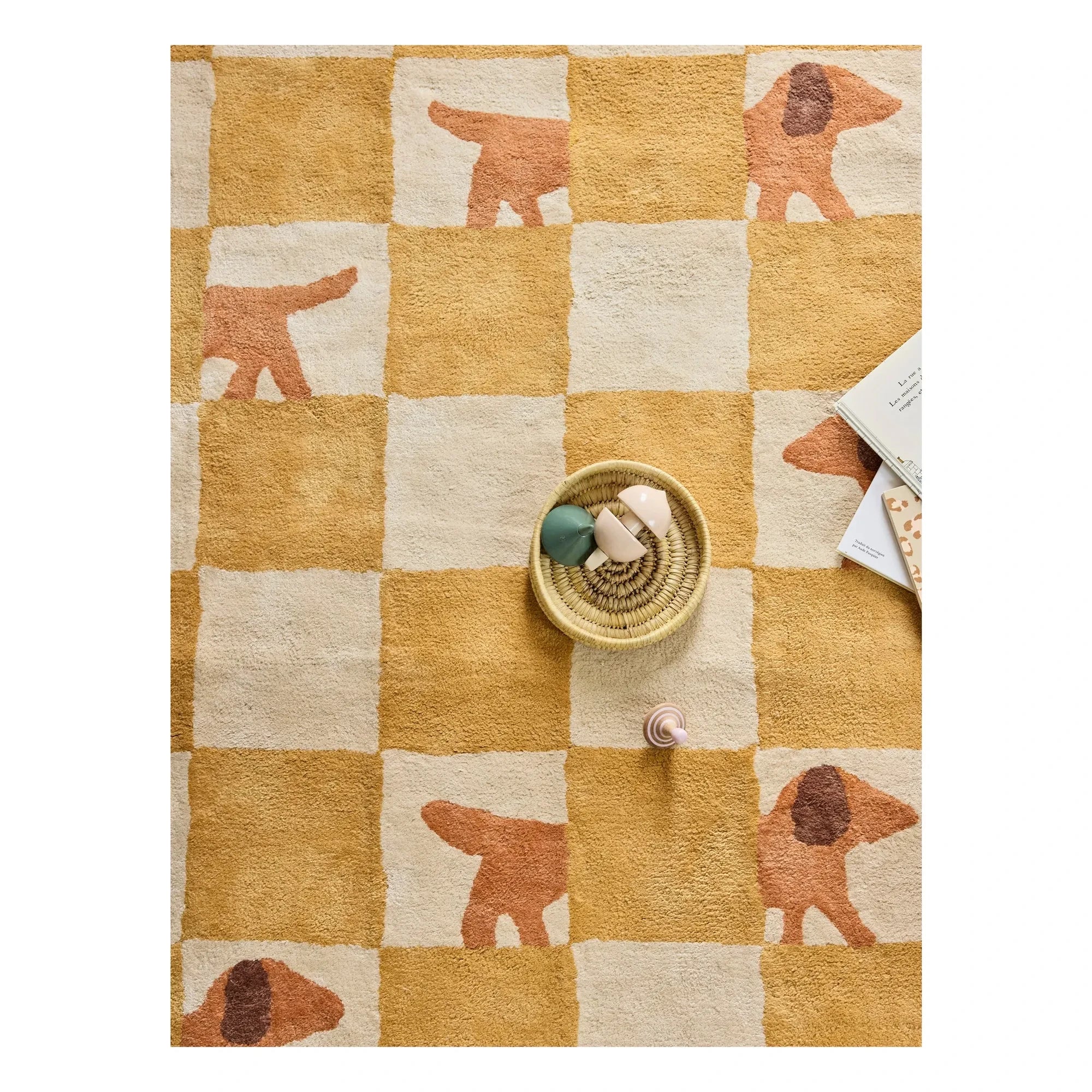 Bleuu-studio - Walter Damier Rug | Mustard
