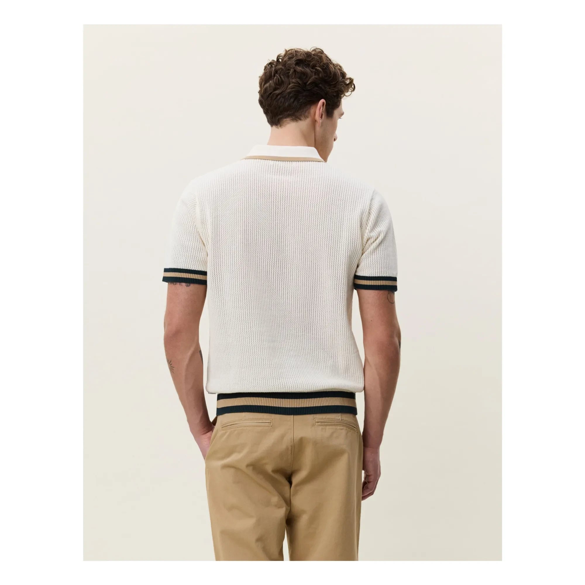 Les Deux - Lace Knit Polo | Off-white
