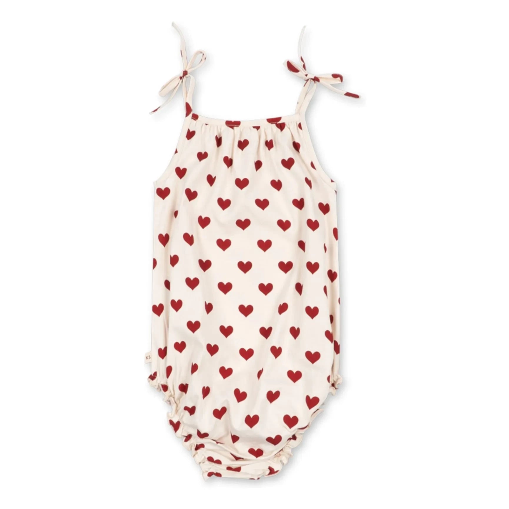 Konges Sløjd - Organic Cotton Heart Strap Bodysuit | Ecru