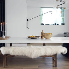Maison de Vacances - White British Sheep Leather 65x95cm | White