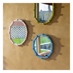 &Klevering - Chunk Round Mirror | Light Pink