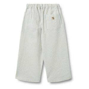 Wheat - Sasha organic cotton striped pants | Light blue