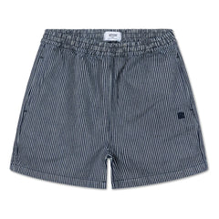 Repose AMS - Striped Organic Cotton Elastic Waist Shorts | Blue