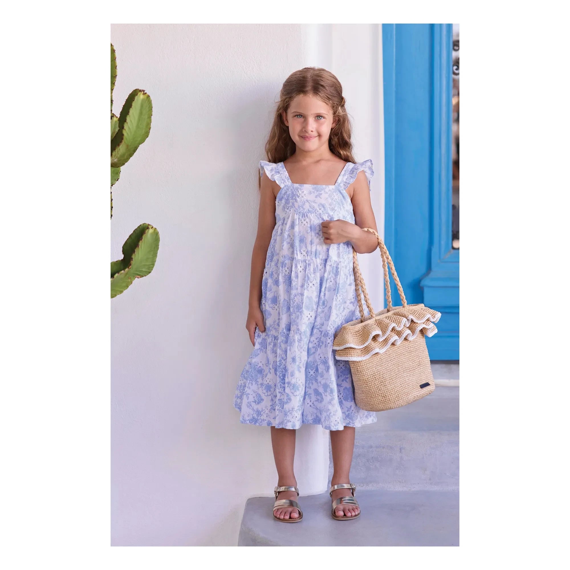 Tartine et Chocolat - Floral Embroidered Dress | White