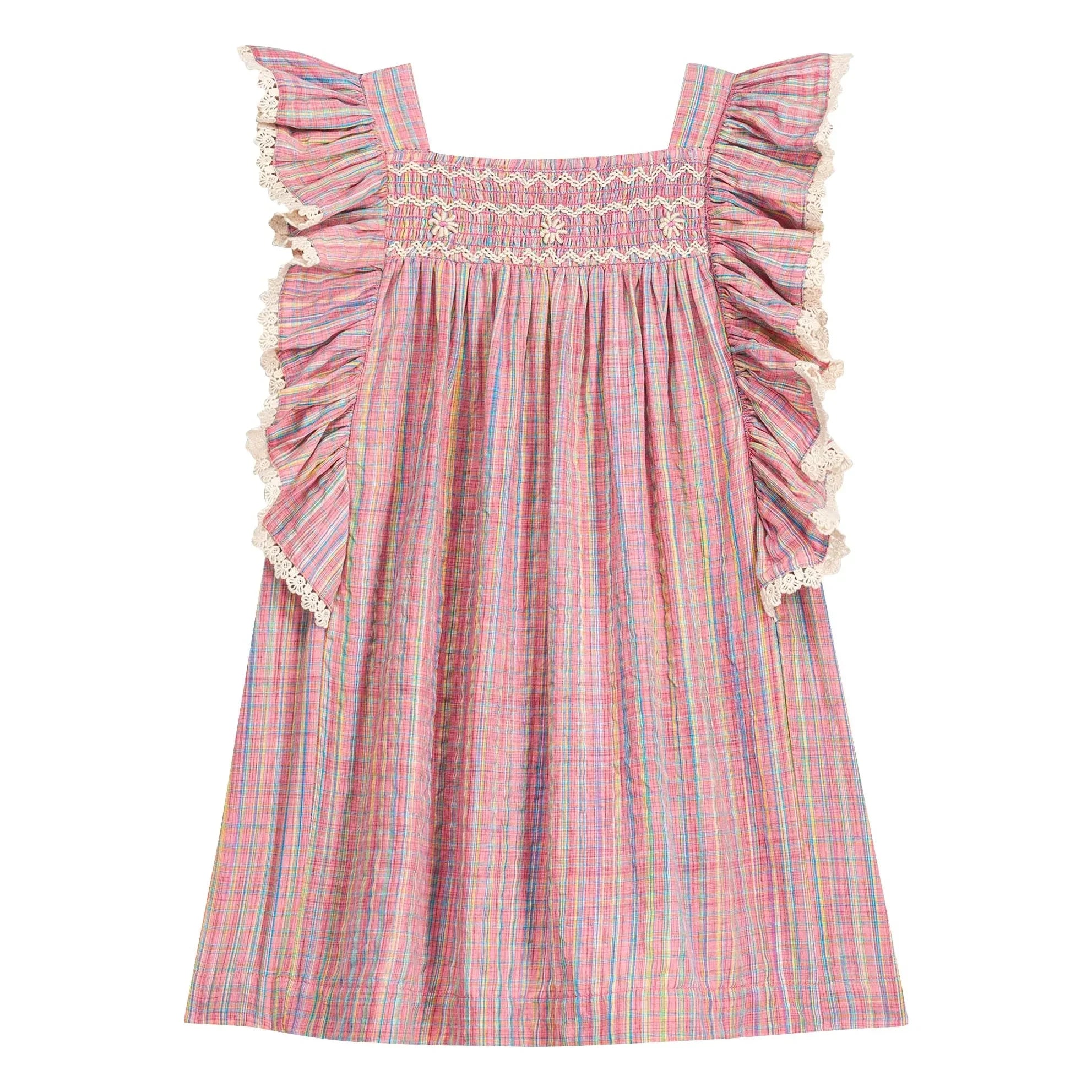 Louise Misha - Martine Flounce Dress | Powder Pink