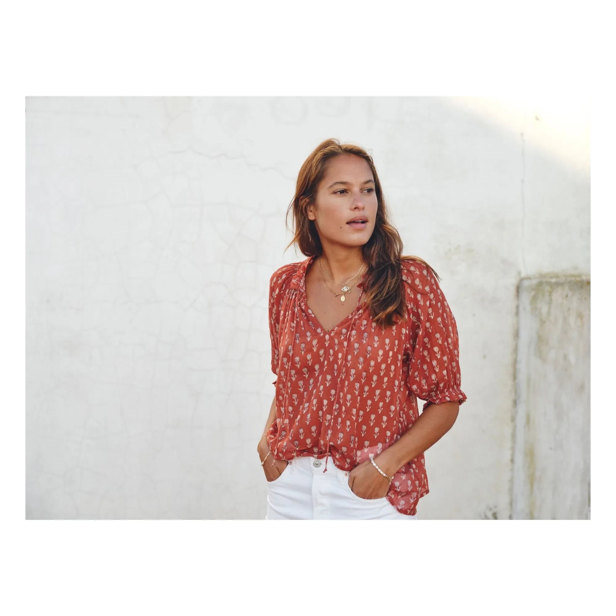 M.A.B.E. - Ari Cotton Blouse | Clay