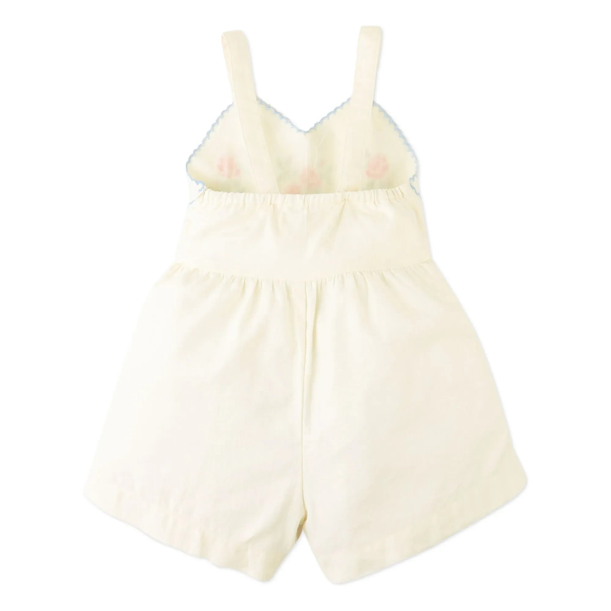 Gingersnaps - Jill Linen Embroidered Romper | Ecru