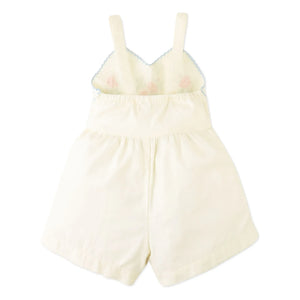 Gingersnaps - Jill Linen Embroidered Romper | Ecru