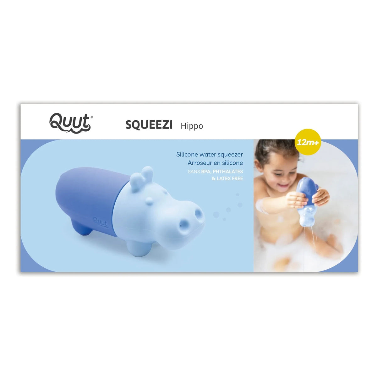 Quut - Squeezi Hippo Bath Toy | Blue
