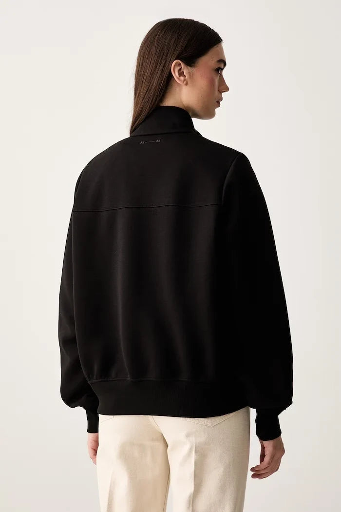 MM by Max Mara fermuarlı kadın pamuklu sweatshirt MMLVOLUME
