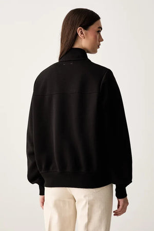 MM by Max Mara fermuarlı kadın pamuklu sweatshirt MMLVOLUME