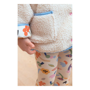 Petit Stella - Çiçek Desenli Tayt | Krem