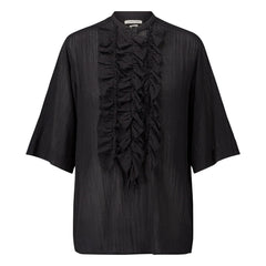 Laurence Bras - Magrita Short Cotton Blouse | Black