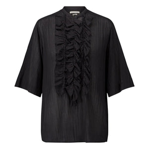 Laurence Bras - Magrita Short Cotton Blouse | Black