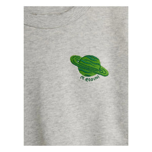 Mini Rodini - Planète Coton Organic Cotton Sweatshirt | Heather Grey