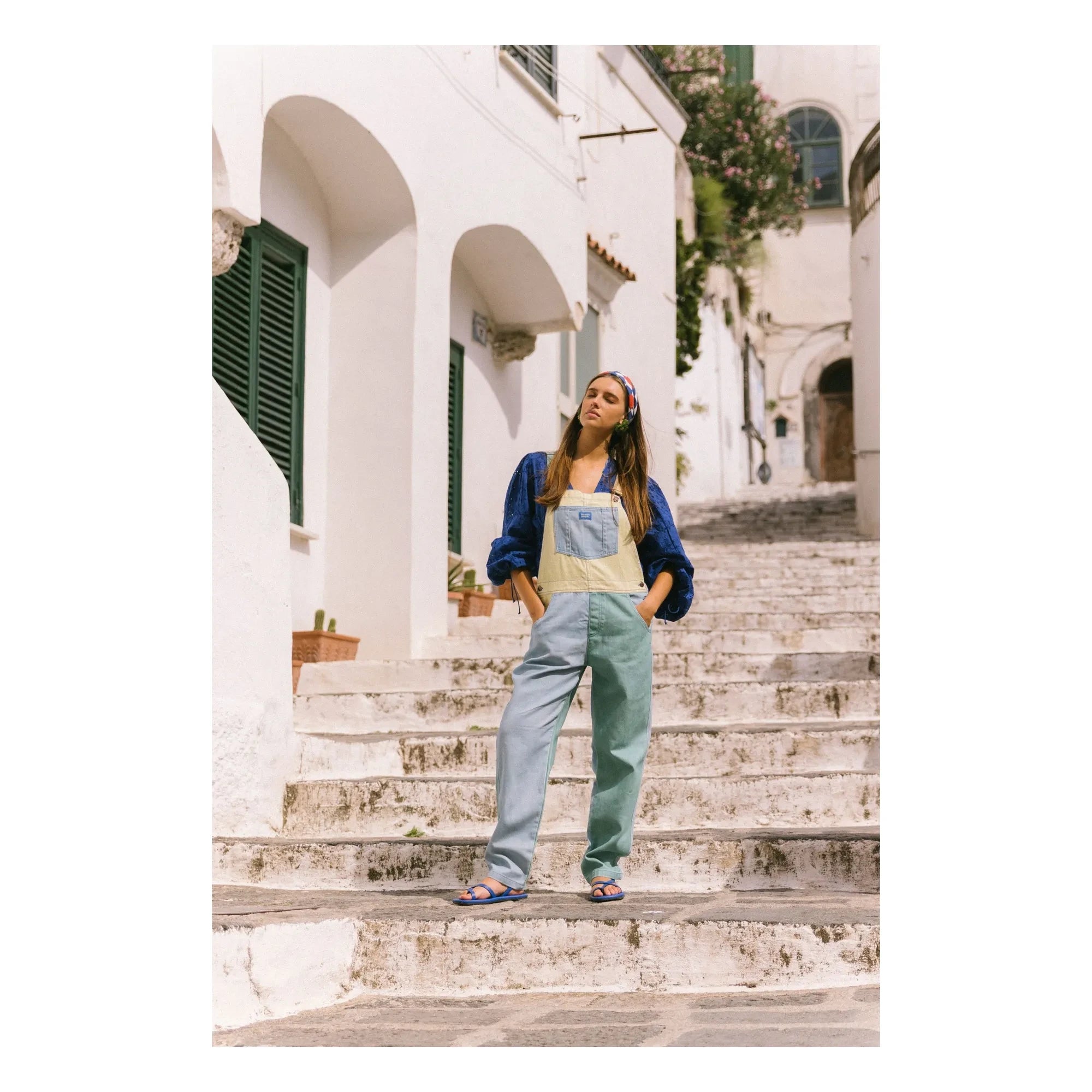 Favorite People - Sicily Color Block Jumpsuit - Women's Collection | Blue