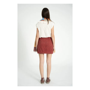 Sisters Department - Cotton Leopard Skirt | Framboise