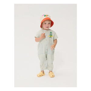 Bobo Choses - Organic Cotton Washed Denim Dungarees | Light Blue