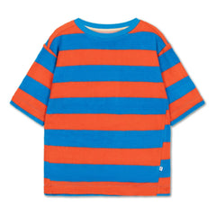 Repose AMS - Striped Organic Cotton Towel T-Shirt | Red