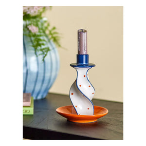 Bloomingville - Kairi Stone Ceramic Candle Holder | Off White