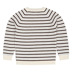 Copenhagen Colors - Ribbed Merino Wool Striped Sweater | Brown