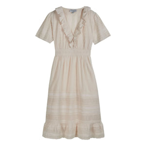Emile et Ida - Broderie Anglaise Cotton Dress | Cream
