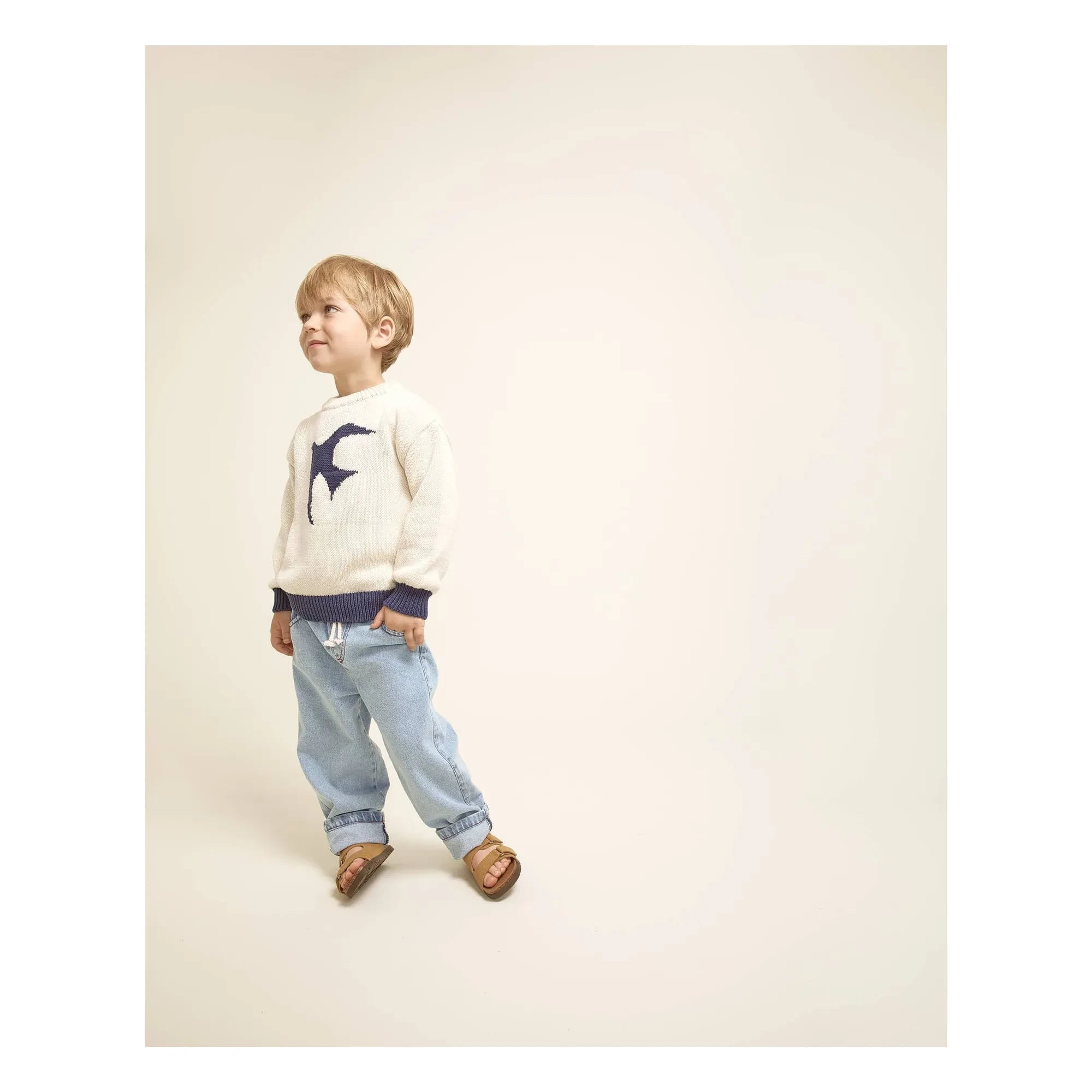 Búho - Oiseau Organic Cotton Sweater | Ecru