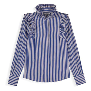 Maria de la Orden - Mizou Cotton Striped Blouse | Blue