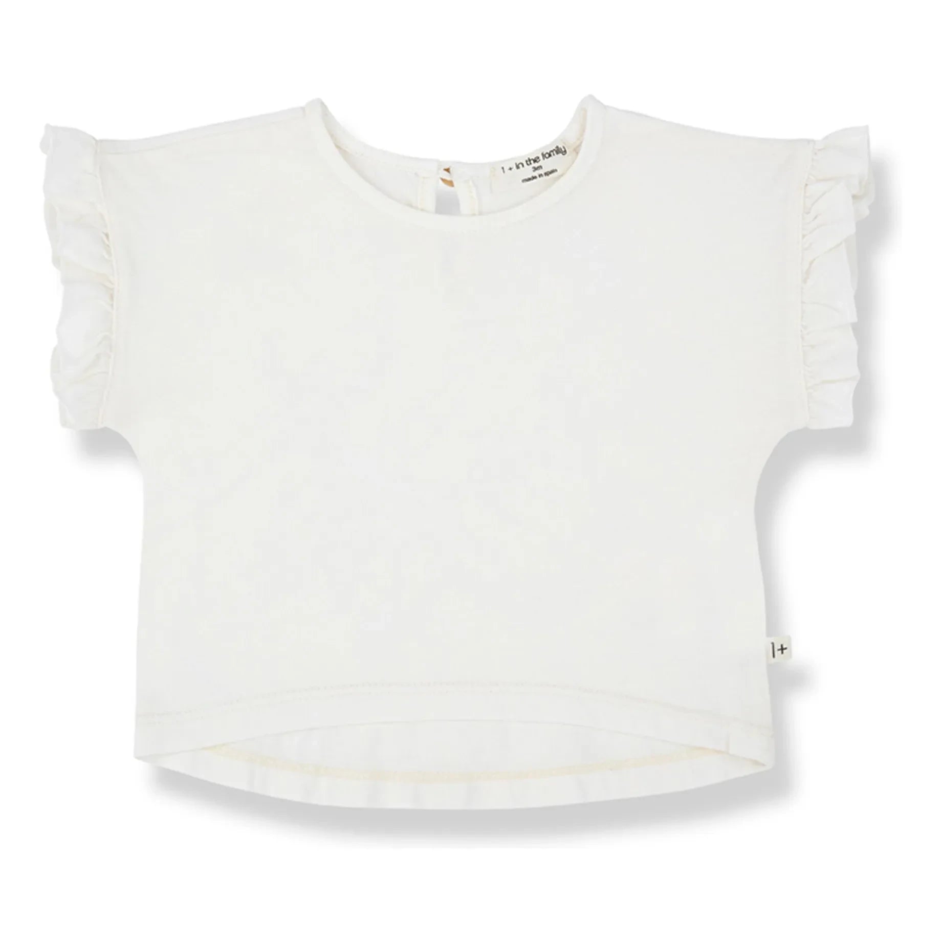 1+ in the Family - Ruffled Campanet T-Shirt | White
