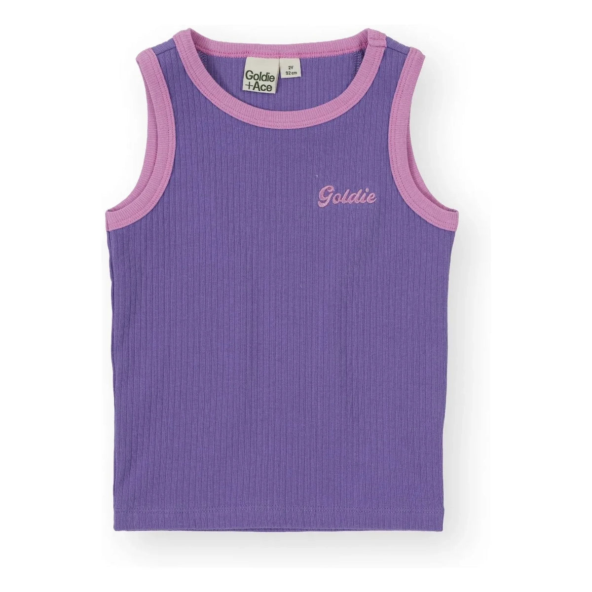 Goldie + Ace - Contrast Ribbed Tank Top | Purple