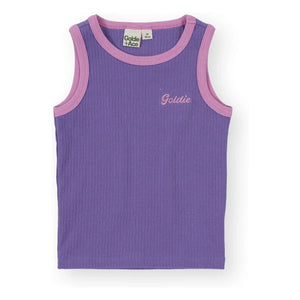 Goldie + Ace - Contrast Ribbed Tank Top | Purple