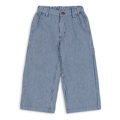 Konges Sløjd - Luc Striped Organic Cotton Pants | Blue