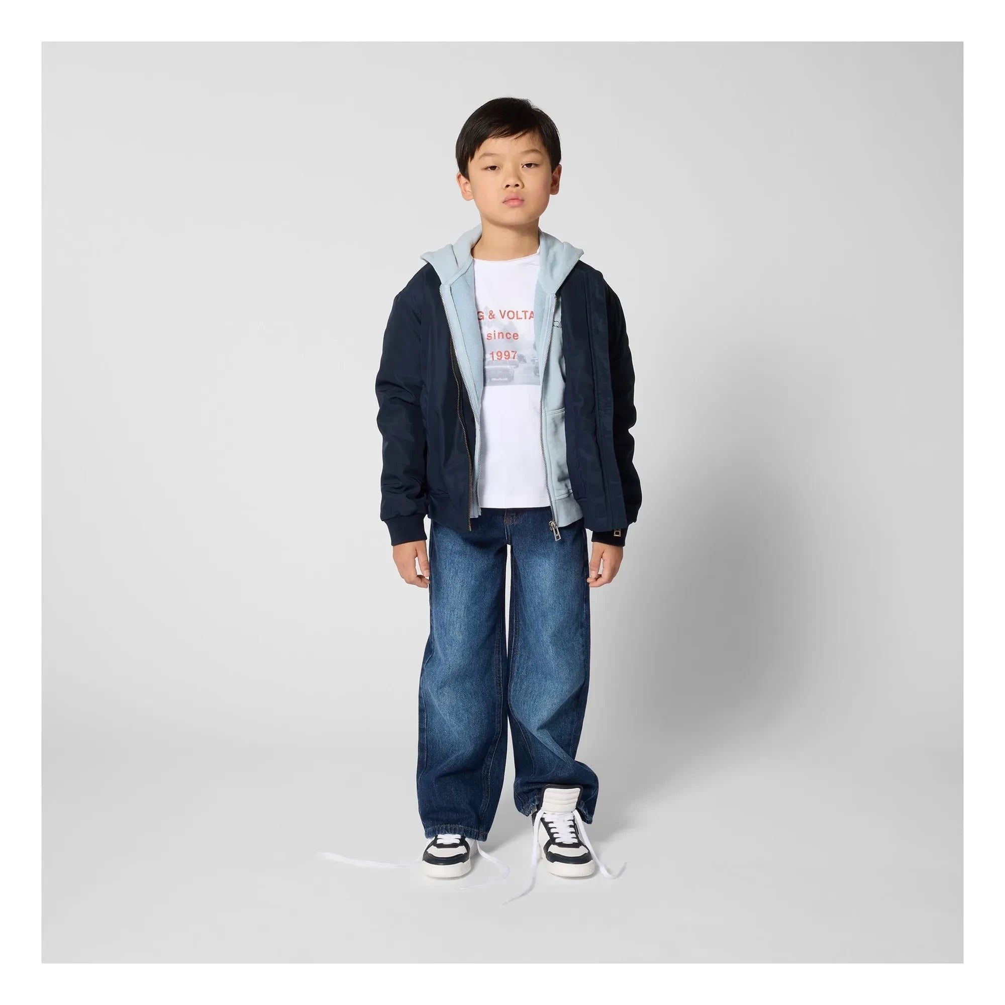 Zadig & Voltaire - Make More Art Zip-up Sweatshirt | Light Blue