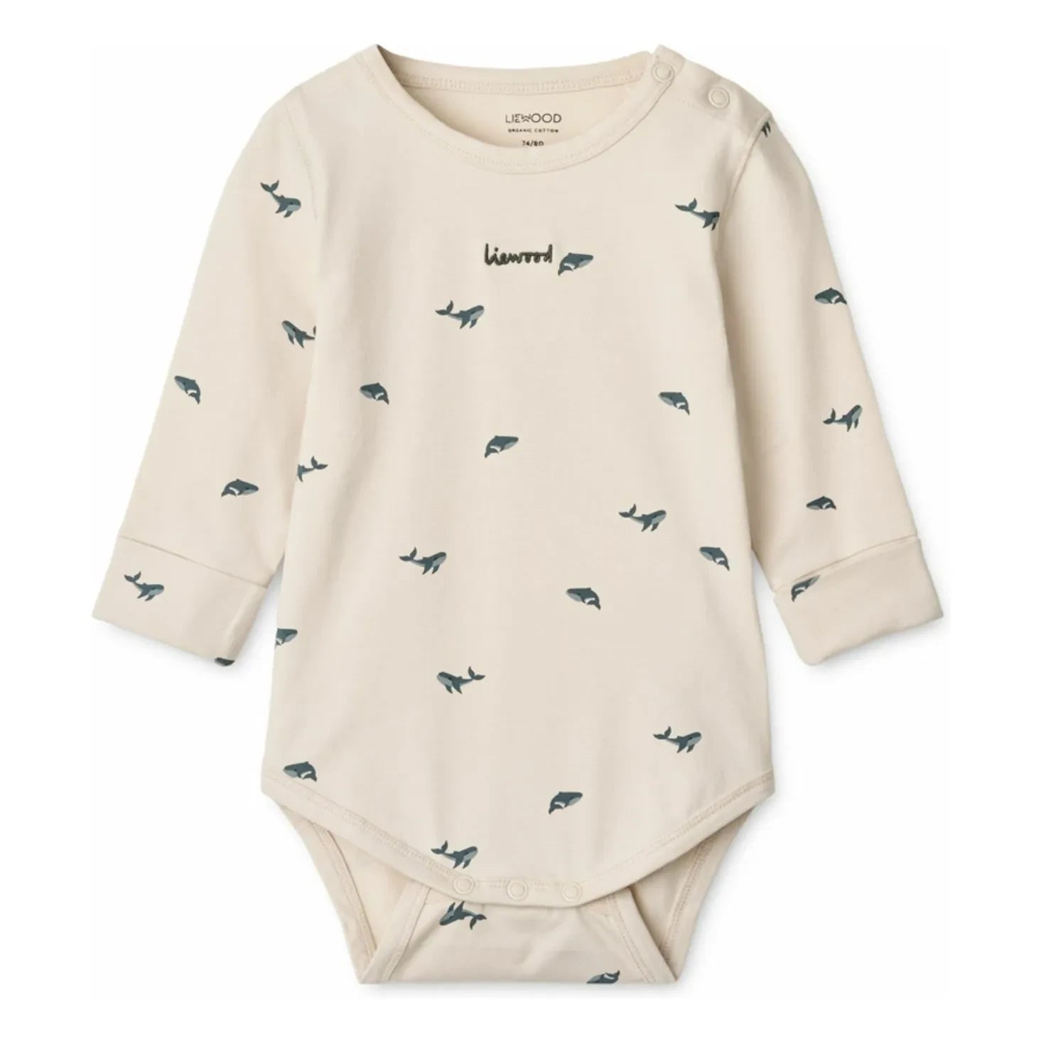 Liewood - 2-Pack Yanni Whale Bodies Organic Cotton | Ecru