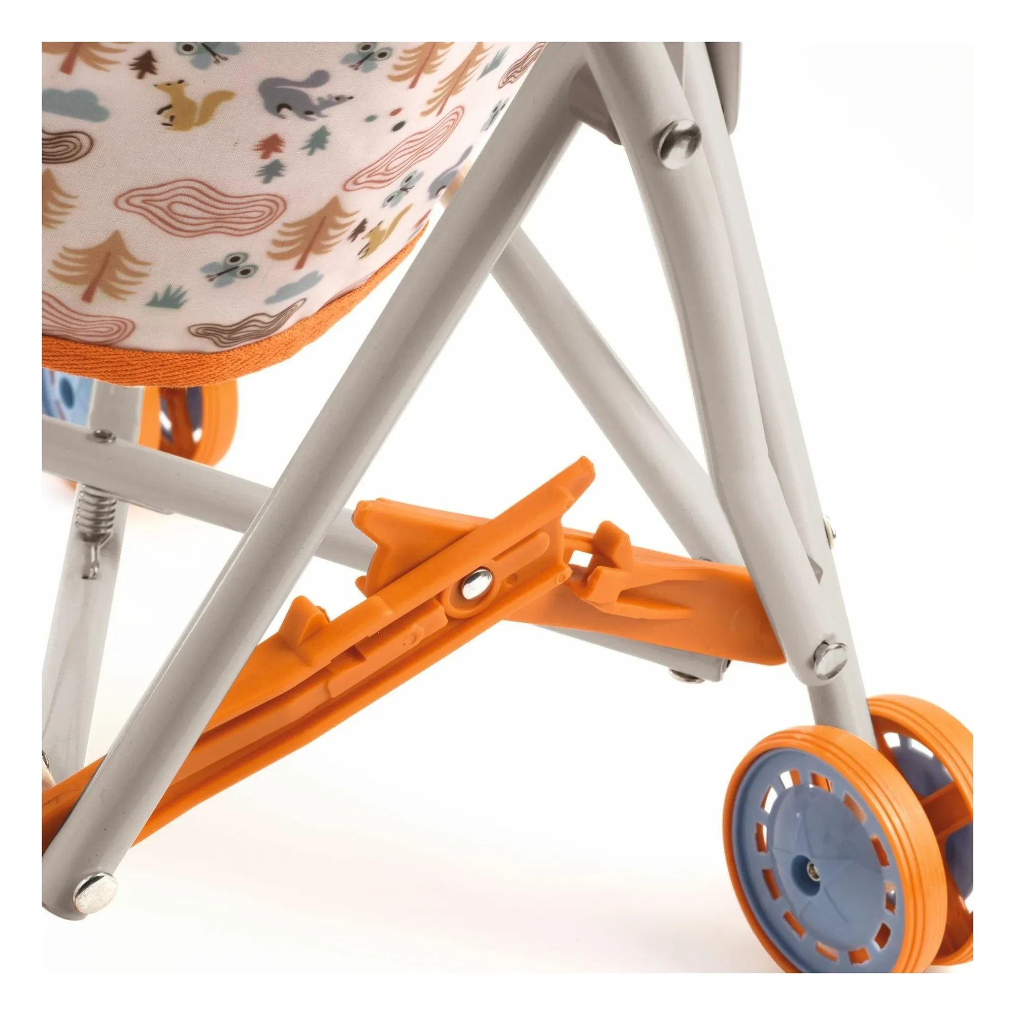 Djeco - POMEA - Wooden doll stroller | Orange