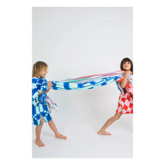 Jera Mini - Losanges Sponge Bath Cape | Pink