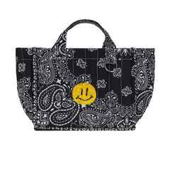 Call it by your name - Mini Tote Happy Face Pamuk | Siyah