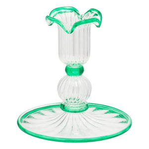 Anna + Nina - Jane Glass Candle Holder | Green