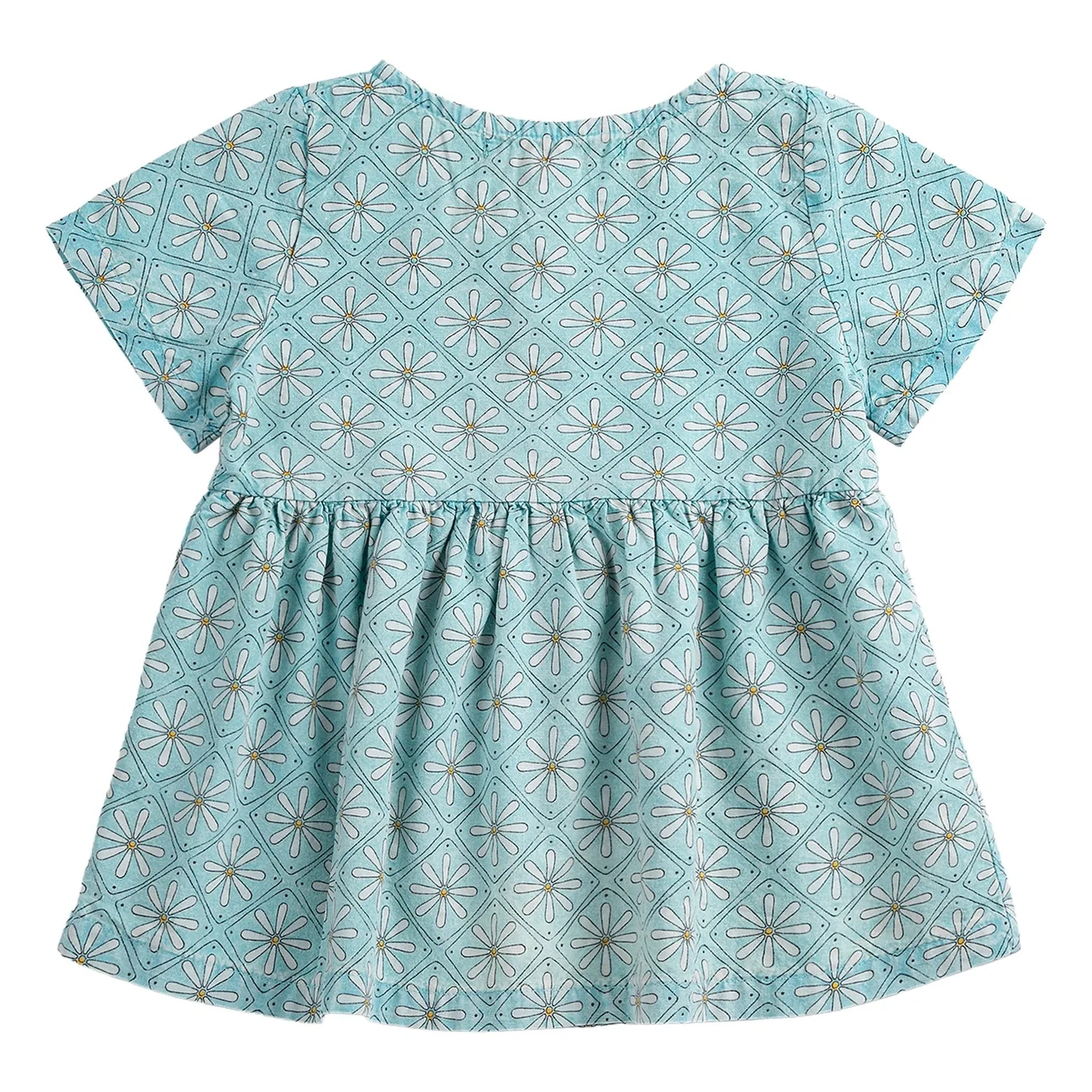 Bobo Choses - Organic Cotton Baby Daisy Dress | Light Blue