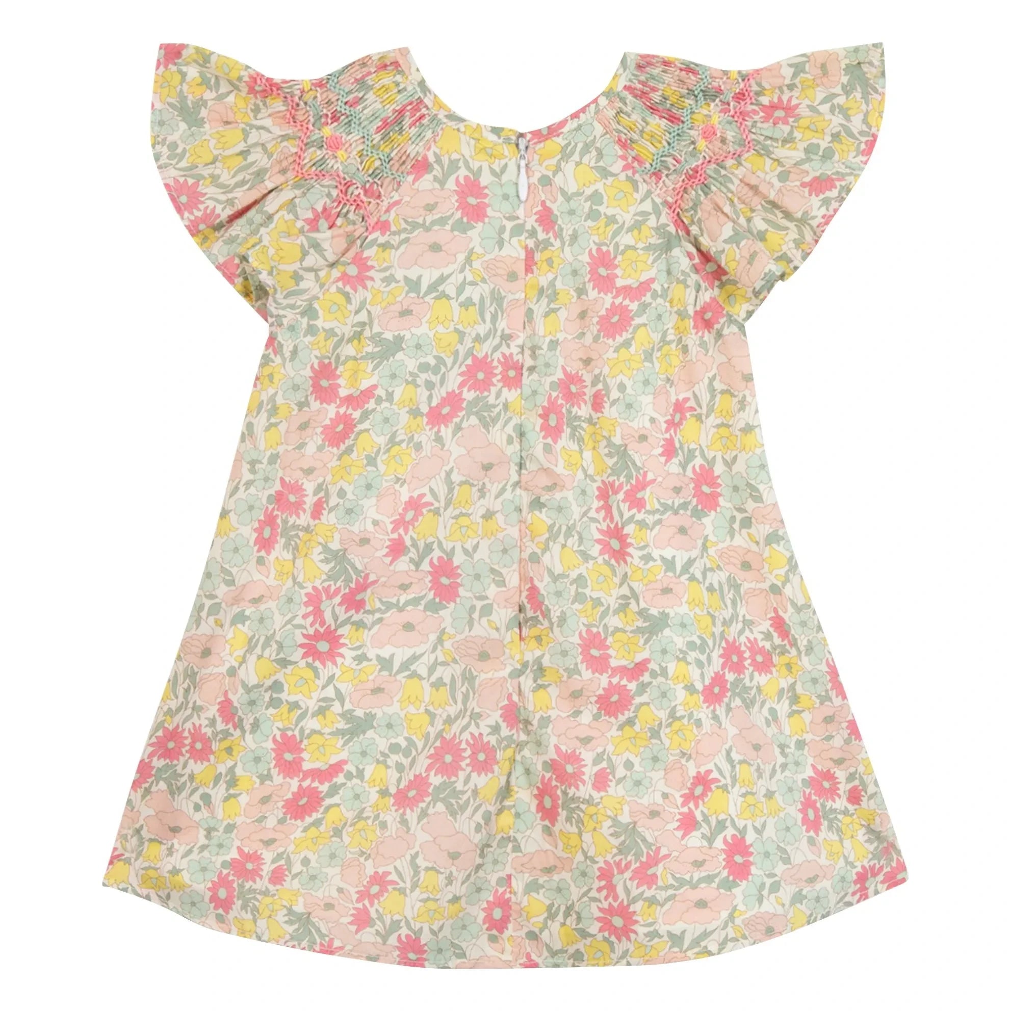 Tartine et Chocolat - Floral Gathered Dress | Yellow