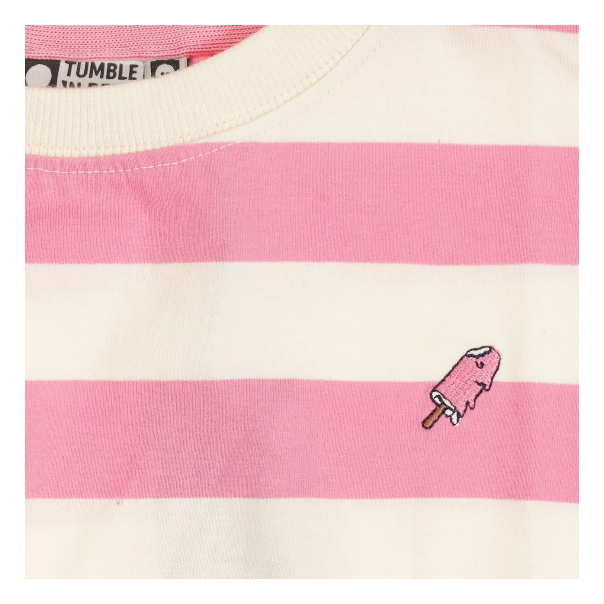 Tumble N'Dry - Colatina Oversized Striped Organic Cotton T-Shirt | Pink