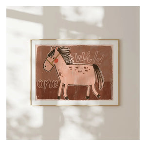 Studio Loco - Large Horse Poster | Dust Pink