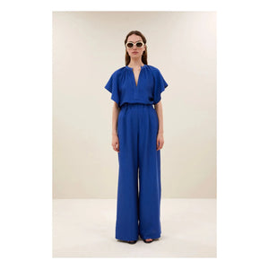 By Bar - Vina Shiny blouse | Royal blue