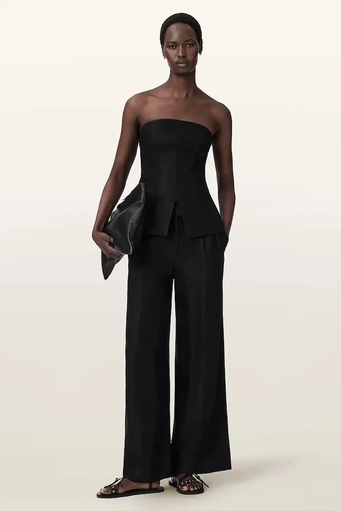 AllSaints CHARLEY Kadın Viskoz Korse Bluz