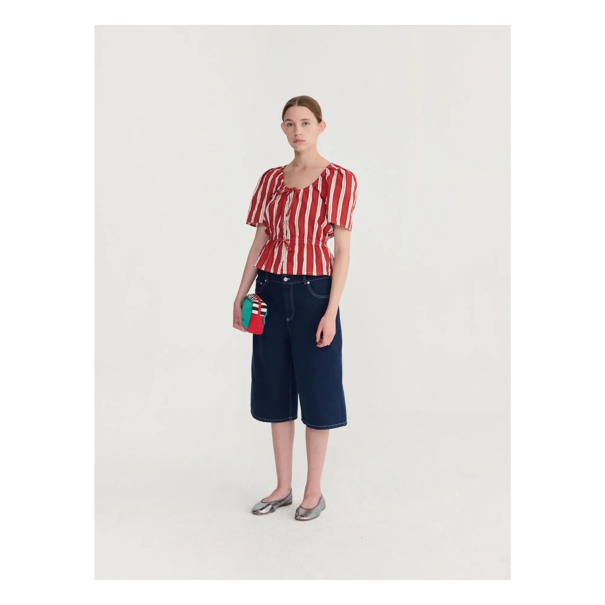 Bobo Choses - Organic Cotton Denim Bermuda Shorts | Blue