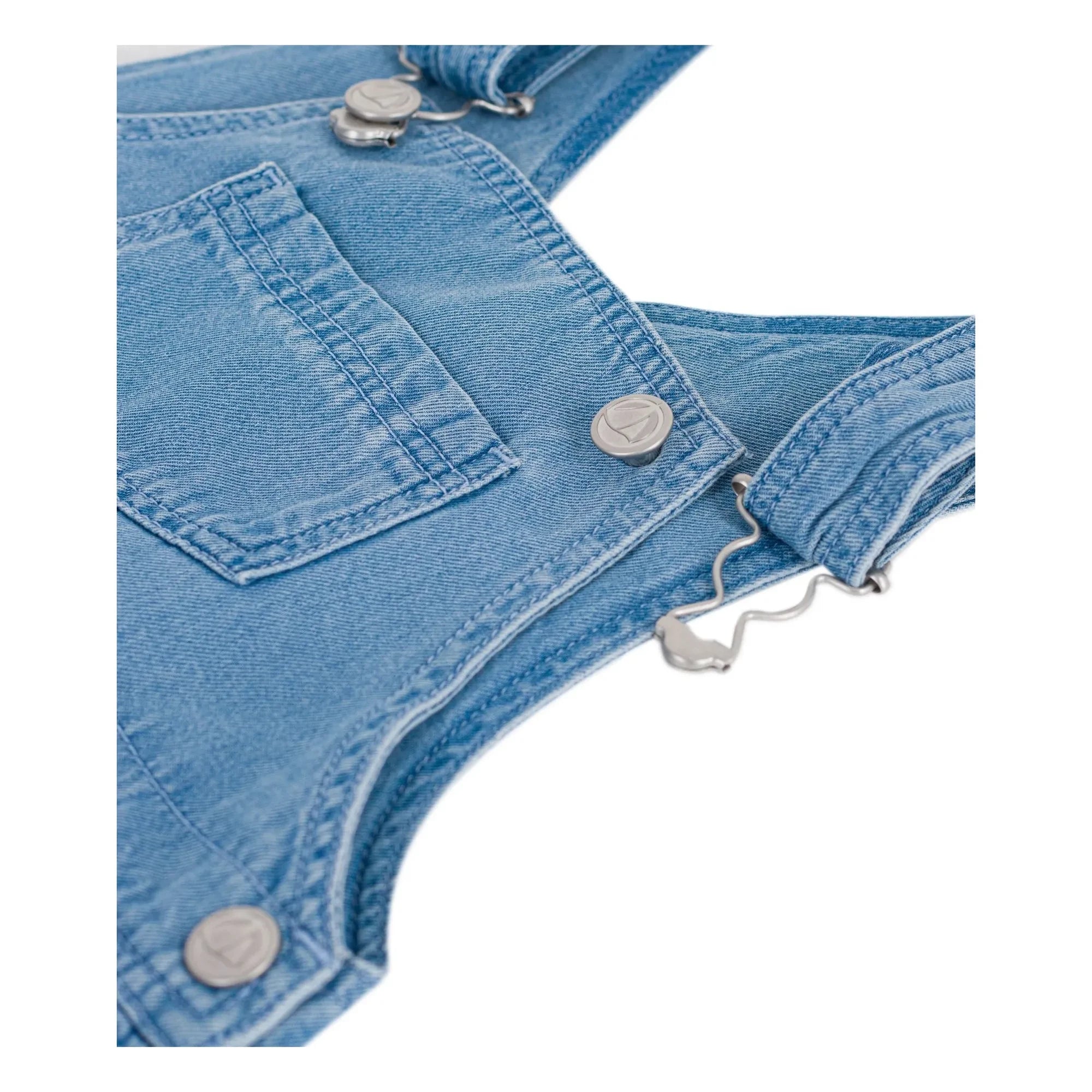 Petit Bateau - Light Blue | Organic Cotton Denim Dungarees