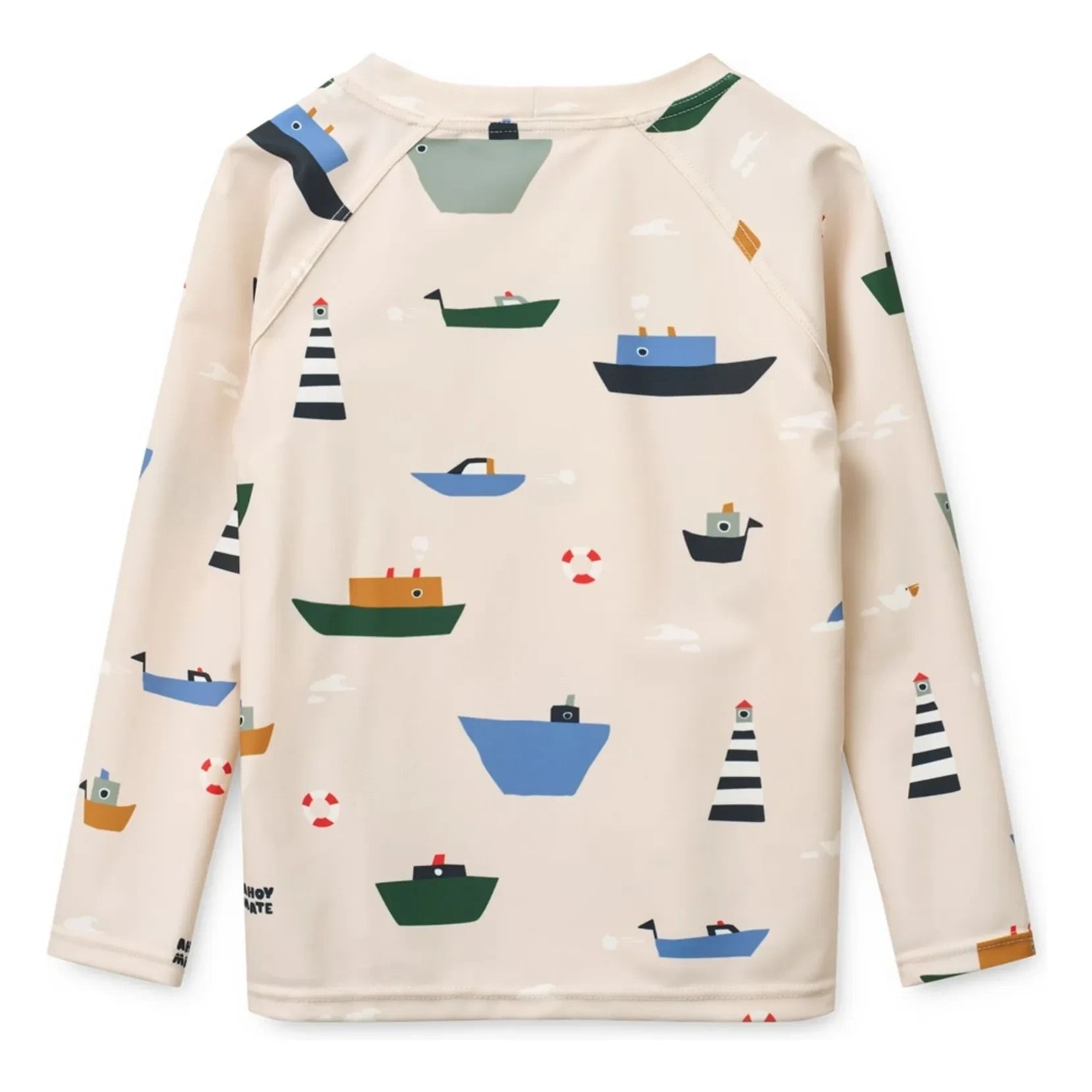 Liewood - Noah Bateaux Anti-UV T-Shirt Made from Recycled Fibers | Off-White