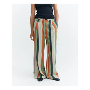 Thinking Mu - Striped Pants Made of Organic Cotton | Orange