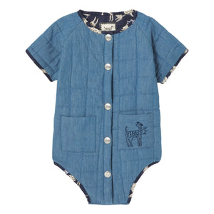 Apaches - Dadi Chambray Romper | Blue