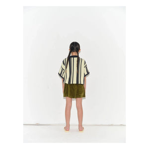 Main Story - Striped Organic Cotton Sports Polo | Pale Yellow